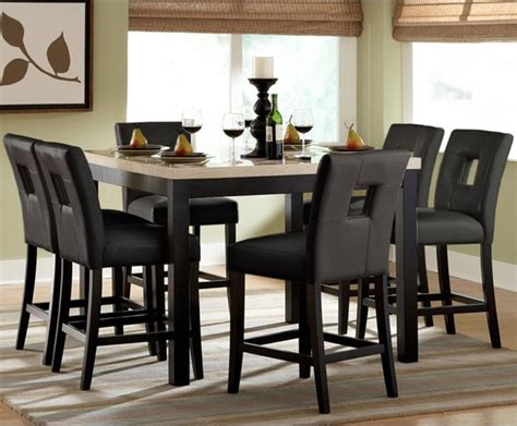 Archstone 7 Piece Black Counter Height Set - Modern - Dining Tables ...