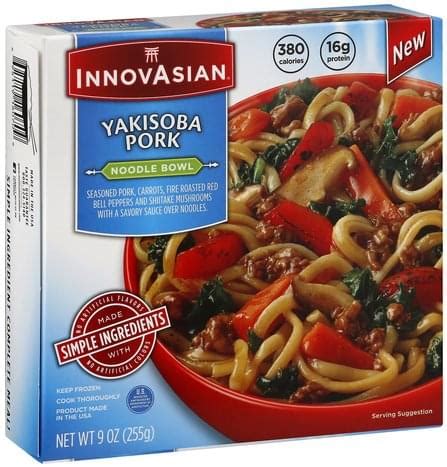 Innovasian Yakisoba Pork Noodle Bowl - 9 oz, Nutrition Information | Innit