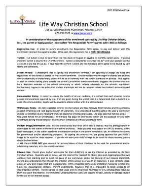 Fillable Online Life Way Christian School - lwcsar.com Fax Email Print ...