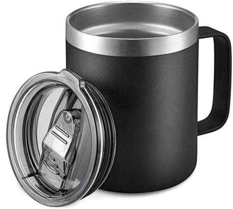Insulated Travel Coffee Mug With Handle - 16OZ Stainless Steel Coffee Cup with Handle Insulated ...