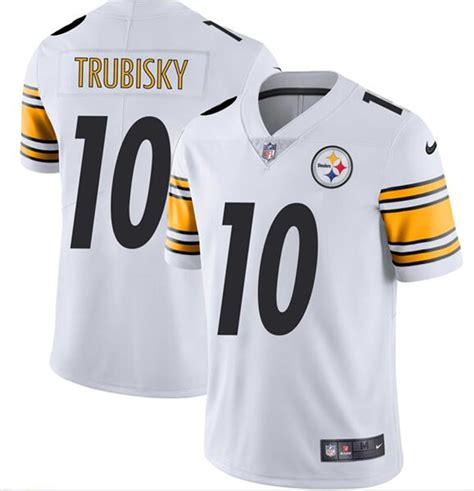 Nike Steelers 10 Mitchell Trubisky White Vapor Limited Jersey