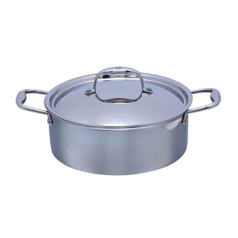 HexClad 5 Quart Hybrid Stainless Steel Pot with Glass Lid, Nonstick - Walmart.com