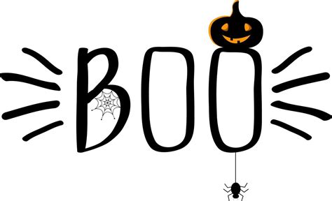 Halloween lettering Boo with pumpkin 3466031 Vector Art at Vecteezy