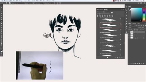 Photoshop Mini Tip: Using Pen Tilt with Ink Brushes - YouTube