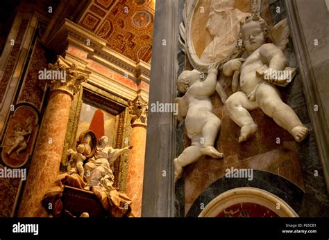 Interior of St Peters Cathedral, Rome, Italy Stock Photo - Alamy