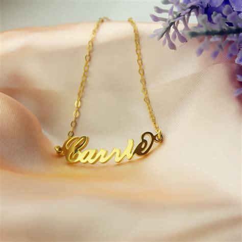 Personalized 18k Gold Plated Carrie Name Bracelet