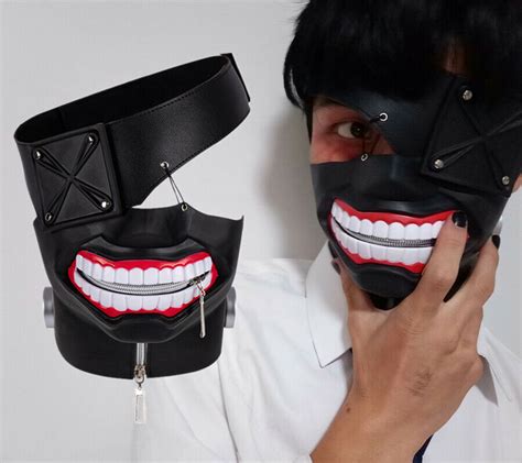 Anime Tokyo Ghoul Mask Ken Kaneki Hood Halloween Party Cosplay Prop Rubber Mask | eBay