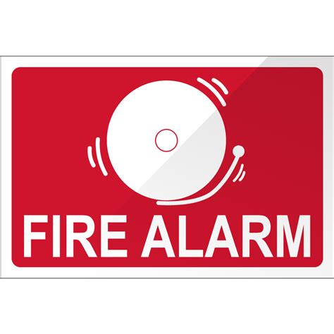 Fire Alarm with Bell - Red Sign