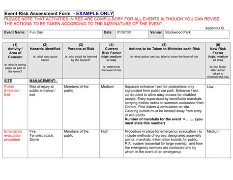 Fire Risk Assessment Template - prntbl.concejomunicipaldechinu.gov.co