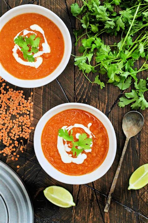 Red Lentil Coconut Soup - The Foodie Physician