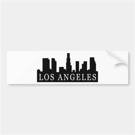 Los Angeles Skyline Car Bumper Sticker | Zazzle