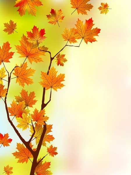 Beautiful maple leaf background 04 vector Free vector in Encapsulated ...