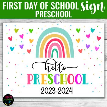 2023 First Day of School Sign Pre-K I Back to School Sign I School Sign