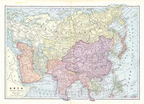 Historic Map : 1900 Asia : Vintage Wall Art - Historic Pictoric