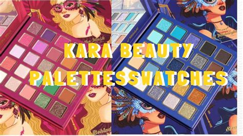 EYESHADOW SWATCHES- Kara Beauty Palette- Behind the mask- Stroke of ...