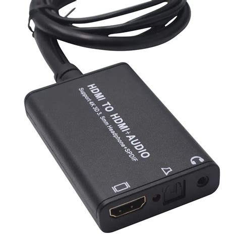 Hdmi Audio Extractor HDMI to HDMI and Optical TOSLINK SPDIF + 3.5mm Stereo Audio Extractor ...