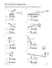 vector-components-worksheet 2.pdf - Ph 12 Vector Components Find the ...