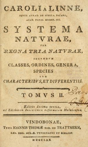 Systema naturae by Carl Linnaeus | Open Library