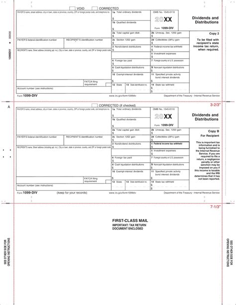 1099-DIV Pressure Seal Form (1099DIV)