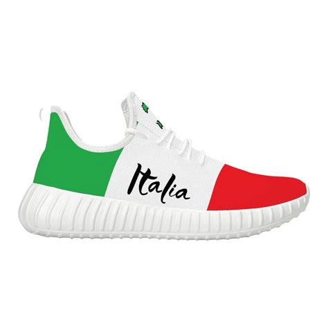 Italian Flag Mesh Knit Sneakers Italia Sneakers Cool Gift Idea for ...