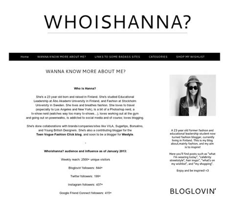 Blogging Q&A With Hanna from Who Is Hanna...?