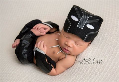 Black panther newborn photography superhero baby photo | Newborn ...