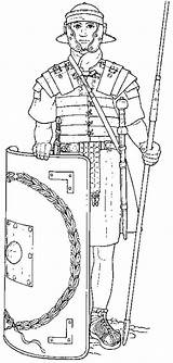 An Elite Roman Soldier And His Equipments Coloring Page  NetArt sketch template