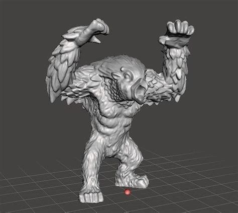 OWLBEAR CREATURE MINIATURE MODEL FOR FANTASY GAMES DND AND RPG 3D model ...