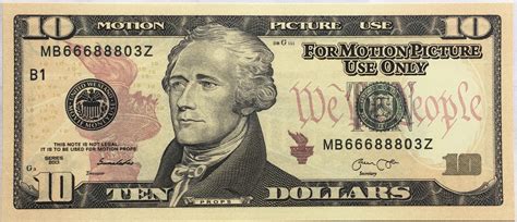 10 Dollars - Movie Money - United States – Numista