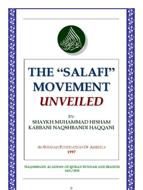 The Salafi Movement Unveiled | Salafi Movement | Hadith