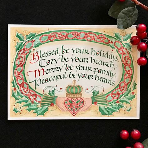 Blessed Be Your Holidays Calligraphy – Heirloom Artists: Holly Monroe