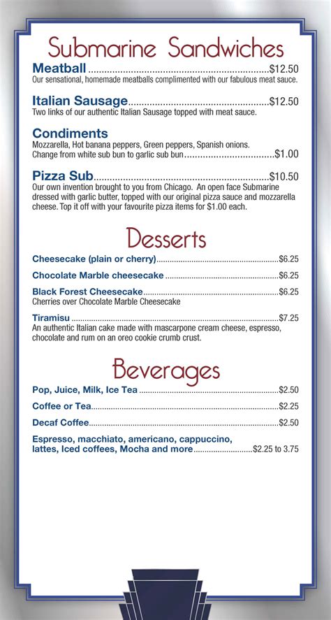 Chicago Style Pizza - Menu - 534 Upper Sherman Ave, Hamilton, ON L8V ...