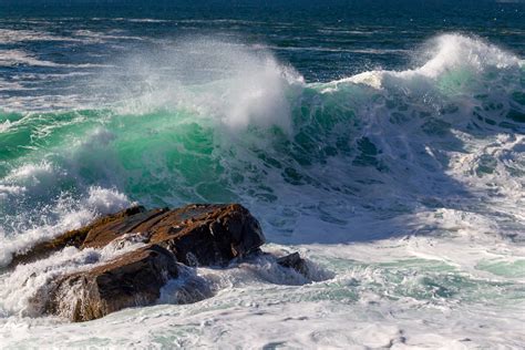 Acadia Natl Park Storm Waves On Rocks Fine Art Photo Print | Photos by Joseph C. Filer