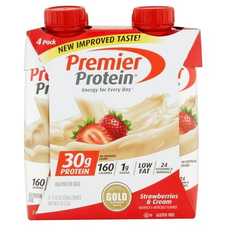 Premier Protein Strawberries & Cream, 4 ct - Walmart.com