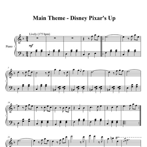 Up Main Theme Married Life PIANO SHEET.pdf | DocDroid | Piano sheet, Sheet music, Piano songs ...