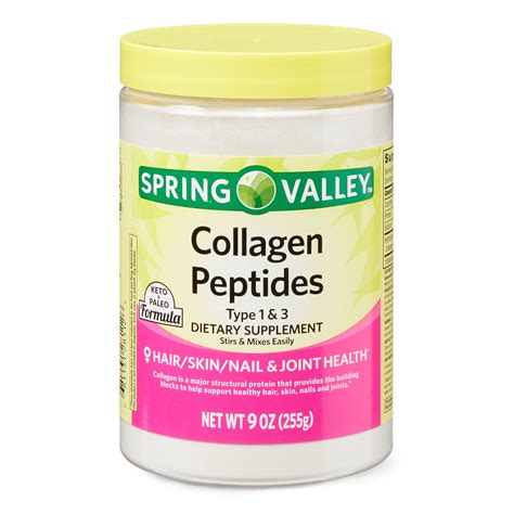 Spring Valley Collagen Peptides Powder, Type 1 & 3, 9 oz - Walmart.com ...