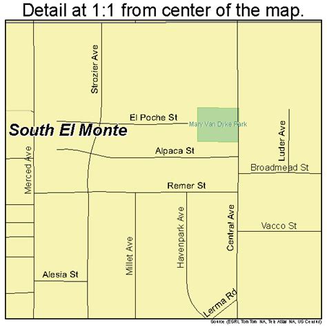 South El Monte California Street Map 0672996