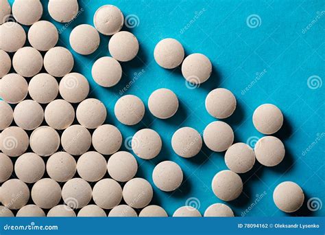 Round the pills closeup stock photo. Image of medicine - 78094162