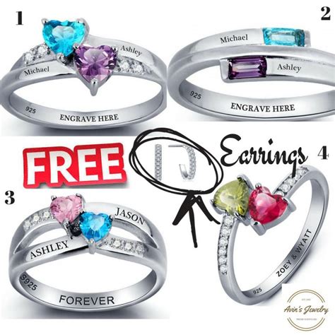 Engraved Promise Ring For Her, Couple Ring, His And Her Promise Ring/Couples/Rings With Name ...