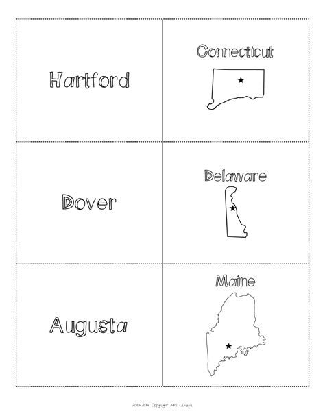 Northeast States & Capitals Map Worksheet and Flashcards Download ...