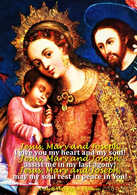 A SHORT PRAYER TO JESUS, MARY AND JOSEPH. – Catholics Striving for Holiness