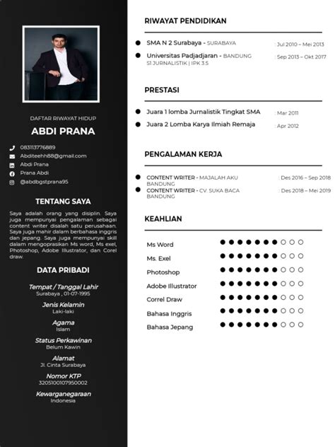 Tulisan Profil Di Cv - IMAGESEE