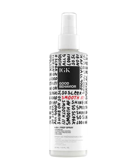IGK Good Behavior Hair Prep Spray - Multi Tasking | IGK Hair Shine Spray, Soften Hair, Air Dry ...