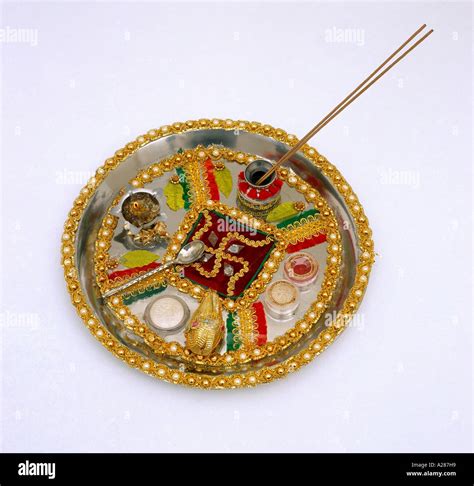 Puja Tray Hindu Stock Photo: 5965144 - Alamy