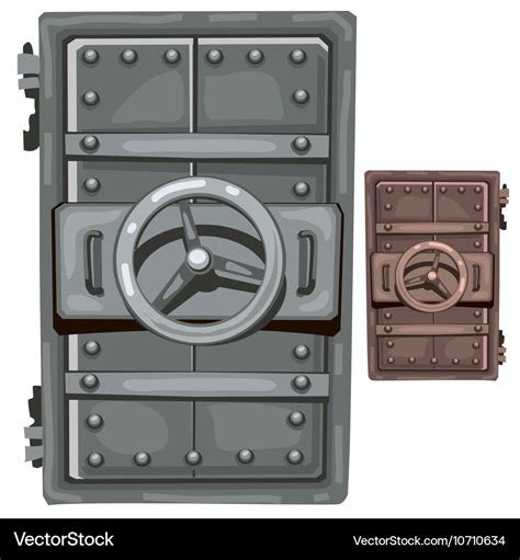 Steel open door bunker Royalty Free Vector Image