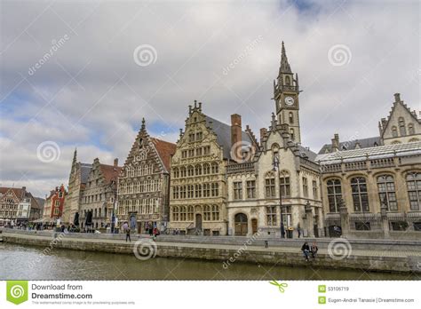 Historic city center, Gent editorial stock image. Image of belgium - 53106719