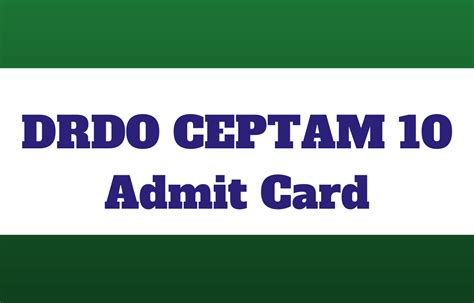 DRDO Admit Card 2023 Out for CEPTAM 10 A & A Posts, Click Here to Download