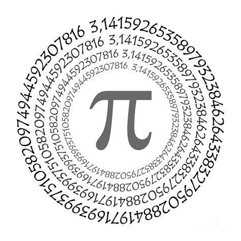 The Pi symbol mathematical constant irrational number on circle, greek letter Digital Art by ...