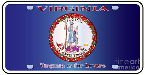 Virginia License Plate Flag Digital Art by Bigalbaloo Stock - Fine Art America