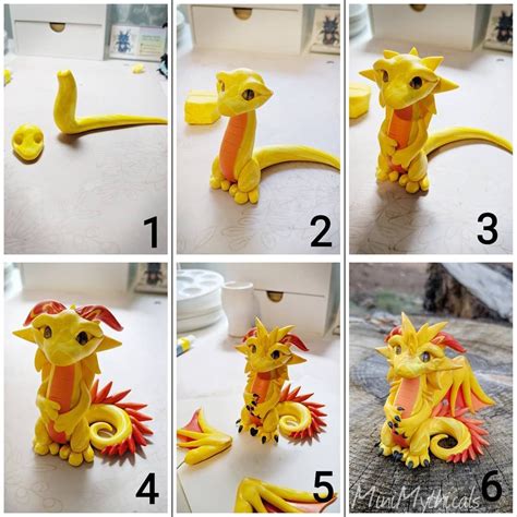 Polymer Clay Dragon Step by Step | Polymer clay crafts, Polymer clay dragon, Clay crafts